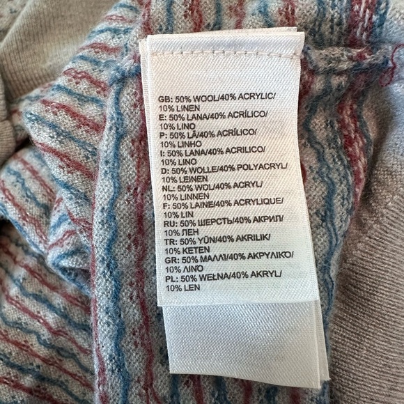 NORTH FACE Long Sleeve Nordic Sweater Womens Wool Blend Gray Y2K Sz L #1727 - Picture 8 of 9